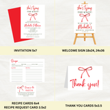 Editable Christmas She's Tying The Knot Bridal Shower Bundle Set | Christmas Theme | Instant Download | Canva Template