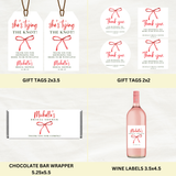 Editable Christmas She's Tying The Knot Bridal Shower Bundle Set | Christmas Theme | Instant Download | Canva Template