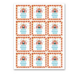 INSTANT DOWNLOAD Circus Themed Happy Nurses Week Square Gift Tags 2.5x2.5