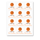 INSTANT DOWNLOAD Basketball Game Day Treats Square Gift Tags 2.5x2.5
