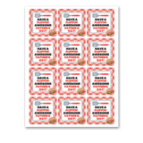 INSTANT DOWNLOAD Have A Flippin' Awesome Father's Day Square Gift Tags 2.5x2.5