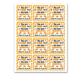 INSTANT DOWNLOAD You Are O-Fish-Ally The Best Principal Square Gift Tags 2.5x2.5