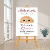 Editable A Little Pierog Is On The Way Baby Shower Welcome Sign | Polish Baby Shower | Instant Download | Canva Template | 18x24, 24x36