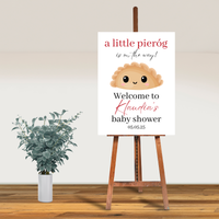Editable A Little Pierog Is On The Way Baby Shower Welcome Sign | Polish Baby Shower | Instant Download | Canva Template | 18x24, 24x36