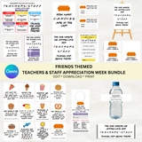 DIGITAL DOWNLOAD ONLY Friends Themed Teachers & Staff Appreciation Week Bundle