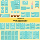 DIGITAL DOWNLOAD ONLY Bride & Co Bridal Shower Bundle Set