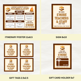 DIGITAL DOWNLOAD ONLY S'mores Themed Teachers & Staff Appreciation Week Bundle Set