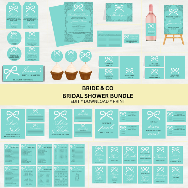 DIGITAL DOWNLOAD ONLY Bride & Co Bridal Shower Bundle Set