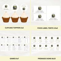 Editable Halloween A Baby Is Brewing Baby Shower Bundle Set | Halloween Theme | Instant Download | Edit With Canva