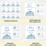 Editable Fall Something Blue Before I Do Bridal Shower Bundle Set | Blue Pumpkin | Fall Theme | Instant Download | Canva Template