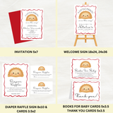 Editable Polish A Little Pierog Is On the Way Baby Shower Bundle Set | Instant Download | Edit With Canva