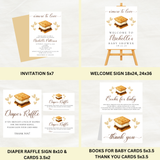 Editable S'more To Love Baby Shower Bundle Set | S'mores Theme | Instant Download | Edit With Canva
