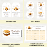 Editable S'more To Love Baby Shower Bundle Set | S'mores Theme | Instant Download | Edit With Canva