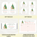 Editable Christmas We Can Bearly Wait Baby Shower Bundle Set | Christmas Theme | Instant Download | Edit With Canva