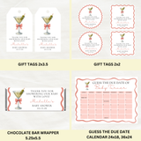 Editable Pink A Tini One Is On the Way Baby Shower Bundle Set | Instant Download | Edit With Canva