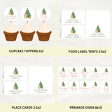 Editable Christmas We Can Bearly Wait Baby Shower Bundle Set | Christmas Theme | Instant Download | Edit With Canva