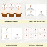 Editable Pink A Tini One Is On the Way Baby Shower Bundle Set | Instant Download | Edit With Canva