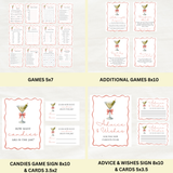 Editable Pink A Tini One Is On the Way Baby Shower Bundle Set | Instant Download | Edit With Canva