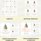 Editable Christmas We Can Bearly Wait Baby Shower Bundle Set | Christmas Theme | Instant Download | Edit With Canva