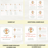 Editable Christmas A Little Deer Is Almost Here Baby Shower Bundle Set | Christmas Theme | Instant Download | Edit With Canva