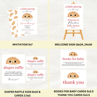 DIGITAL DOWNLOAD ONLY A Little Pierog Is On The Way Baby Shower Bundle Set