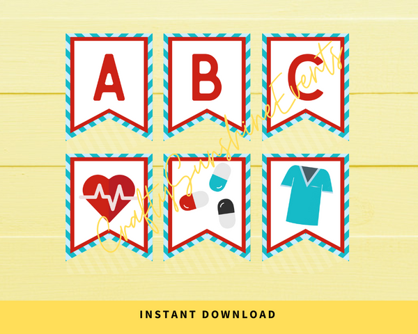 INSTANT DOWNLOAD Medical Themed Printable Banner 5x6