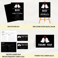 Editable She Found Her Boo Bridal Shower Bundle Set | Halloween Ghost Theme | Instant Download | Canva Template