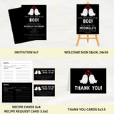 Editable She Found Her Boo Bridal Shower Bundle Set | Halloween Ghost Theme | Instant Download | Canva Template