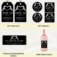 Editable Til Death Do Us Part Bridal Shower Bundle Set | Halloween Theme | Instant Download | Canva Template