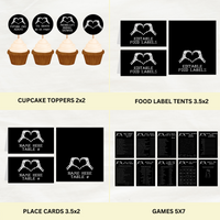 Editable Til Death Do Us Part Bridal Shower Bundle Set | Halloween Theme | Instant Download | Canva Template