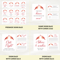 Editable Let's Shower The Love Birds Couples Shower Bundle Set | Bird Theme | Instant Download | Canva Template