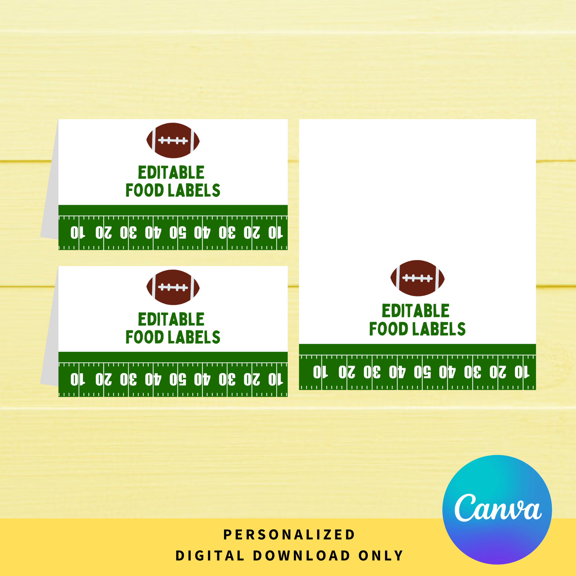 digital-download-only-editable-football-themed-food-label-tents-craftysunshineevents for Free Minecraft Printable Food Tents DIGITAL DOWNLOAD ONLY Editable Football Themed Food Label Tents – CraftySunshineEvents for Free Minecraft Printable Food Tents