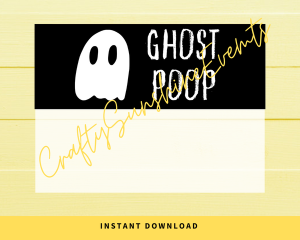 INSTANT DOWNLOAD Halloween Ghost Poop Favor Bag Toppers