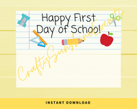 INSTANT DOWNLOAD Happy First Day Of School Favor Bag Toppers