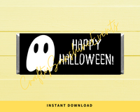 INSTANT DOWNLOAD Ghost Happy Halloween Chocolate Bar Wrapper