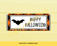INSTANT DOWNLOAD Bat Happy Halloween Chocolate Bar Wrappers