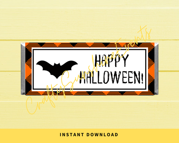 INSTANT DOWNLOAD Bat Happy Halloween Chocolate Bar Wrappers