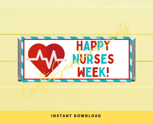 INSTANT DOWLOAD Happy Nurses Week Chocolate Bar Wrappers