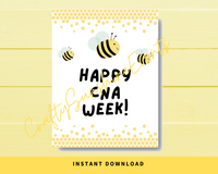 INSTANT DOWNLOAD Bee Themed Happy CNA Week Sign 8.5x11