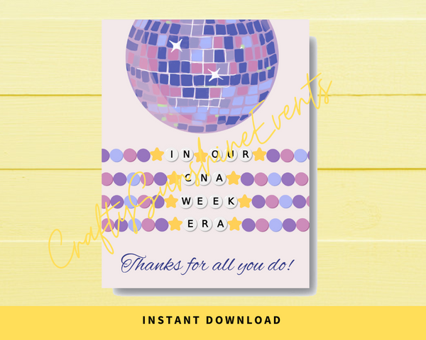 INSTANT DOWNLOAD In Our CNA Week Era Sign 8.5x11