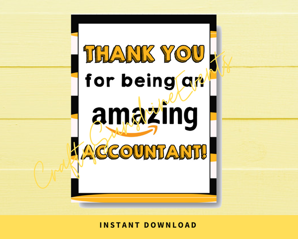 INSTANT DOWNLOAD Thank You For Being An Amazing Accountant Sign 8x10