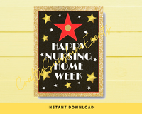 INSTANT DOWNLOAD Hollywood Themed Happy Nursing Home Week Sign 8.5x11