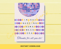 INSTANT DOWNLOAD In Our Nursing Home Week Era Sign 8.5x11