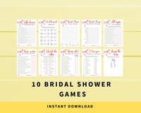 DIGITAL DOWNLOAD ONLY Editable 10 Christmas She's Tying The Knot Bridal Shower Games Bundle