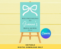 DIGITAL DOWNLOAD ONLY Breakfast at Bride & Co Theme Bridal Shower Editable Welcome Sign