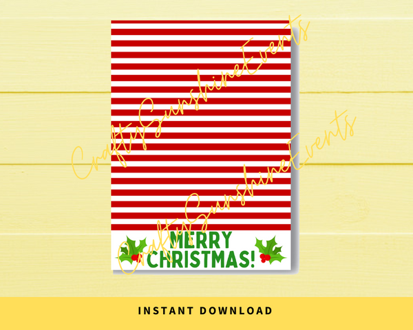 INSTANT DOWNLOAD Merry Christmas Cookie Cards 3.5x5