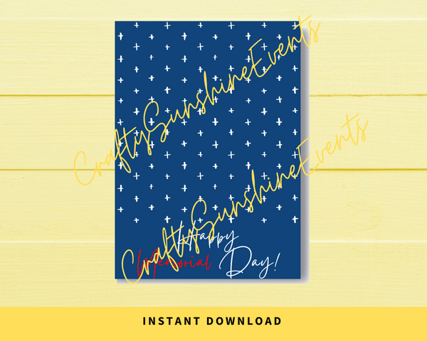 INSTANT DOWNLOAD Happy Memorial Day Cookie Card 3.5x5