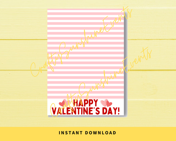 INSTANT DOWNLOAD Happy Valentine's Day Cookie Cards 3.5x5