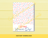 INSTANT DOWNLOAD Happy Memorial Day Cookie Card 3.5x5