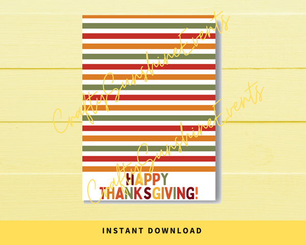 INSTANT DOWNLOAD Happy Thanksgiving Cookie Cards 3.5x5